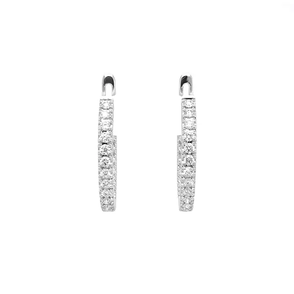 Золотые круглые серьги с бриллиантами