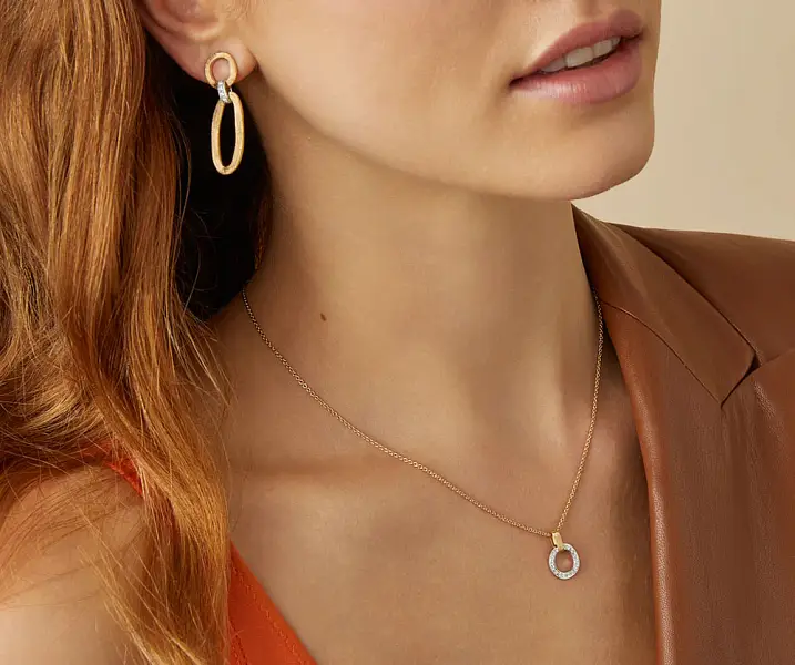 Золотые серьги Marco Bicego Jaipur Link OB1811 B YW