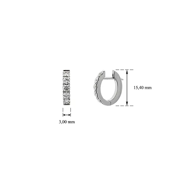 Золотые серьги Полукруги Бриллианты