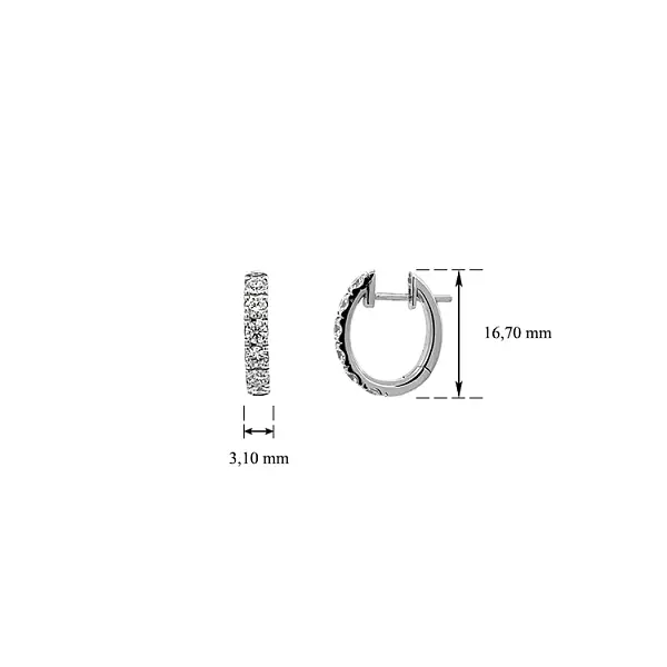 Золотые серьги Полукруги Бриллианты