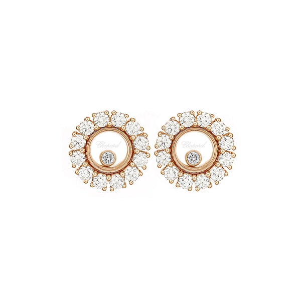 Золотые серьги Chopard Happy Hearts 83A609-5001