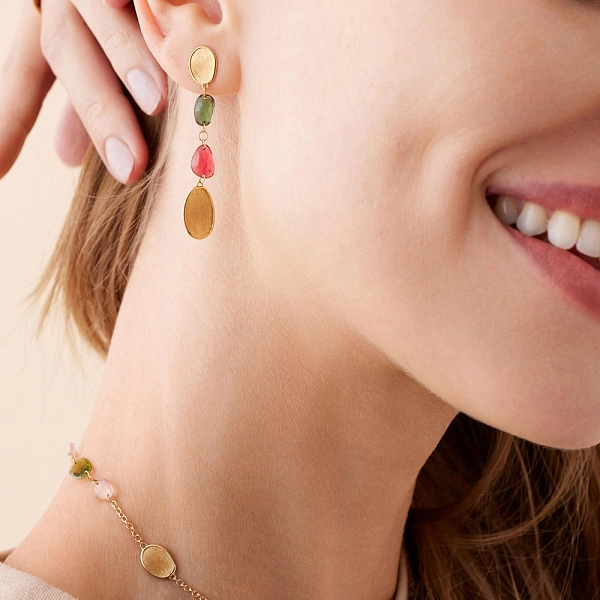 Золотые серьги Marco Bicego Lunaria Color OB1899 TM Y