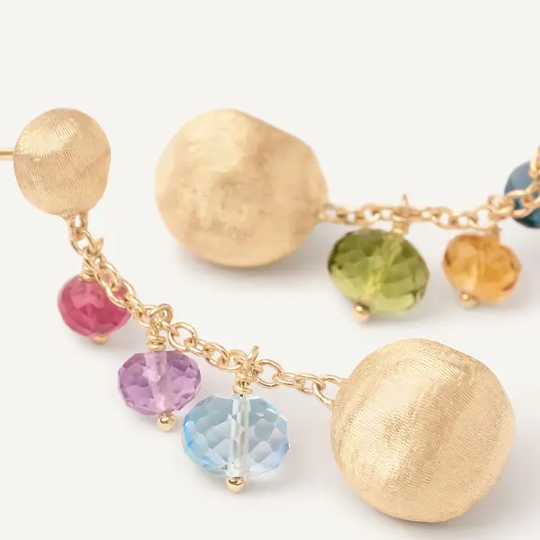 Золотые серьги Marco Bicego Африка Драгоценные камни OB1860 MIX02 Y