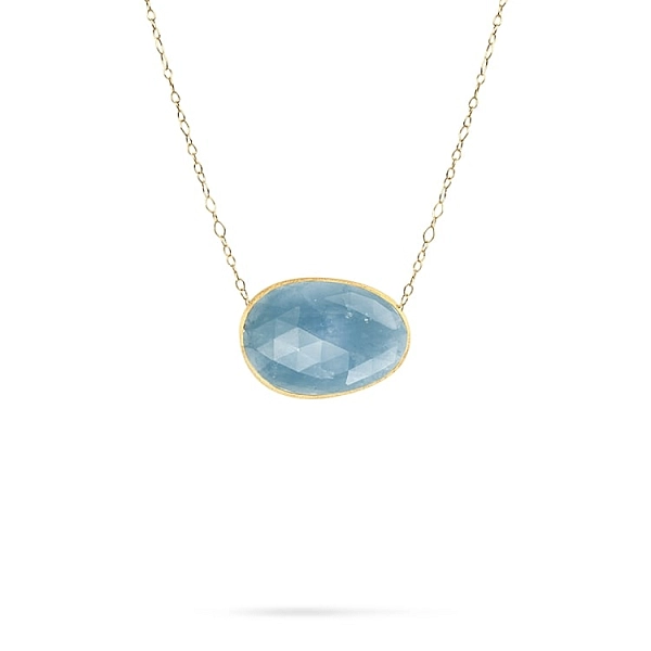 Золотое колье с аквамарином Marco Bicego Lunaria