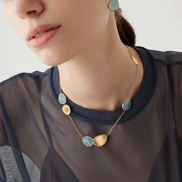 Золотое ожерелье Marco Bicego Lunaria CB1981 AQD Y