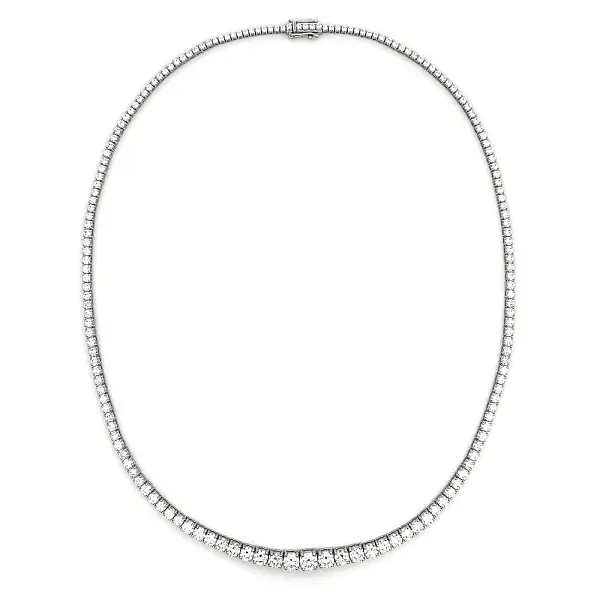 Золотое теннисное колье с бриллиантами