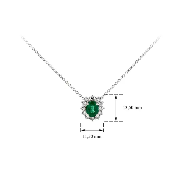 Золотое колье с изумрудами и бриллиантами