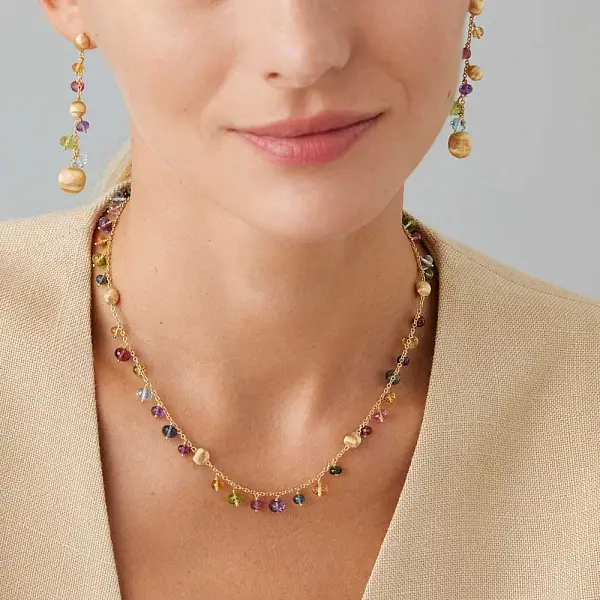 Золотое колье Marco Bicego Африка Драгоценные камни CB2781 MIX02 Y