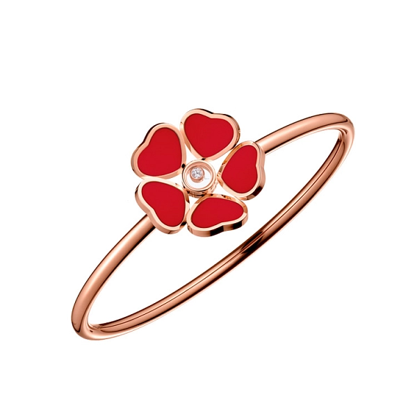 Золотой браслет Chopard Happy Hearts Flowers 85A085-5803