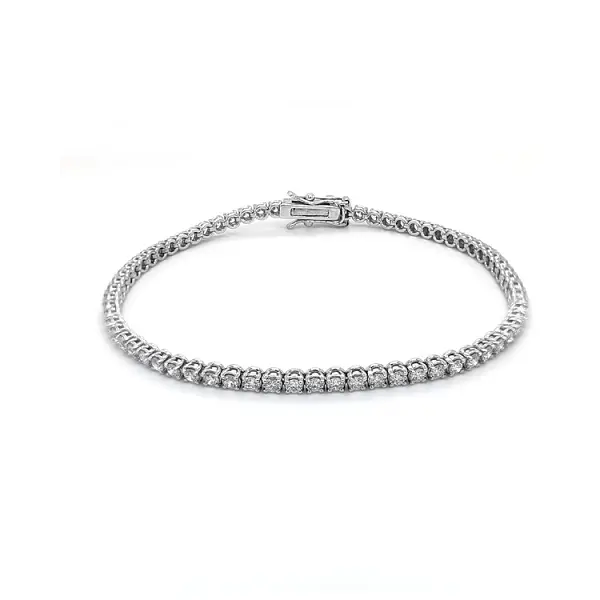 Золотой теннисный браслет с бриллиантами