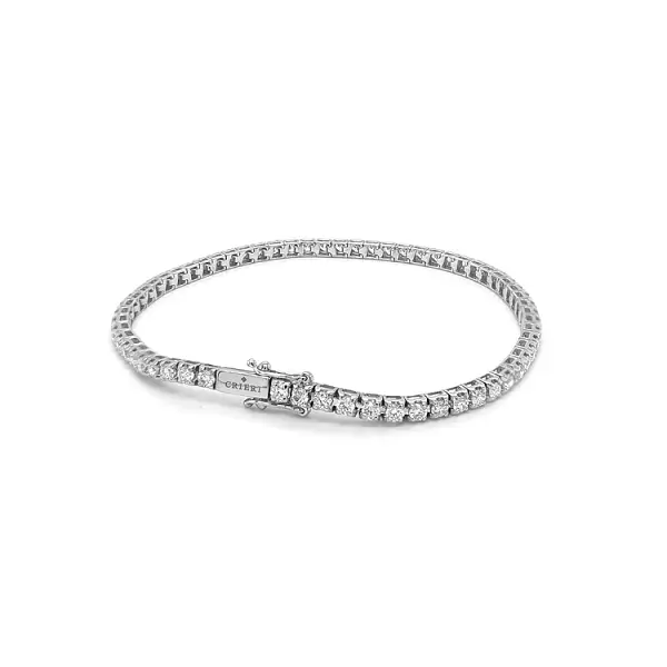 Золотой теннисный браслет с бриллиантами