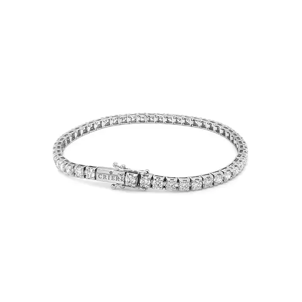 Золотой теннисный браслет с бриллиантами