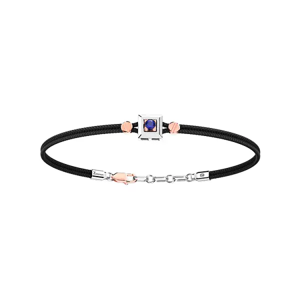 Золотой мужской браслет Zancan с сапфиром