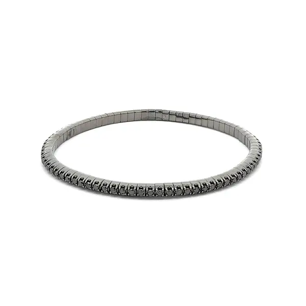 Теннисный браслет с бриллиантами из черного золота