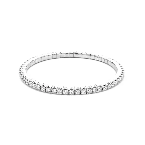 Золотой теннисный браслет с бриллиантами