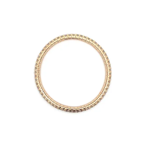 Теннисный браслет с бриллиантами из розового золота