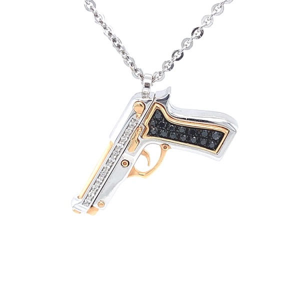 Золотая подвеска Пистолет Zancan Couture Limited Edition EC374RB60