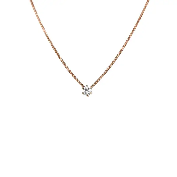 Золотая подвеска с бриллиантом