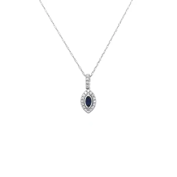 Золотая подвеска с сапфиром и бриллиантами