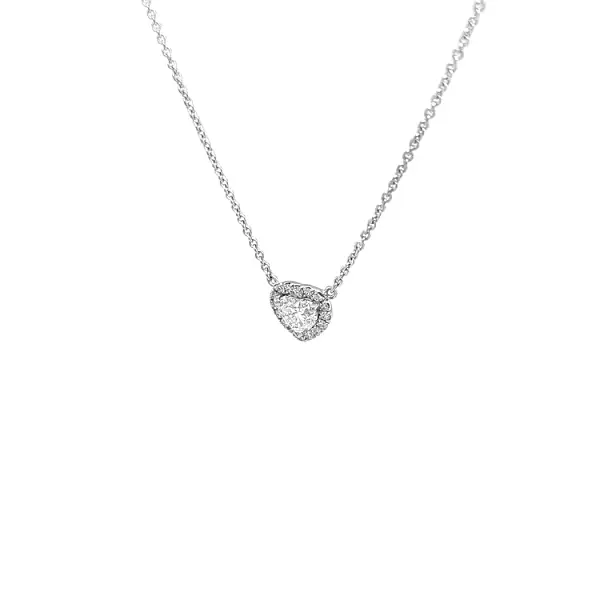 Золотая подвеска Сердце с бриллиантами