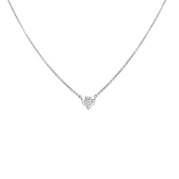 Золотая подвеска Сердце с бриллиантом