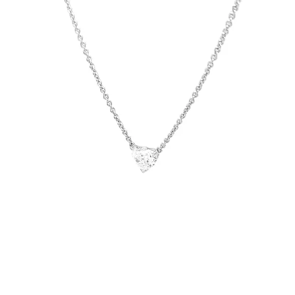 Золотая подвеска Сердце с бриллиантом