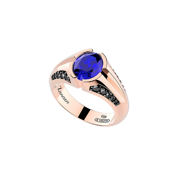 Золотое кольцо Zancan Couture с сапфиром EA305R