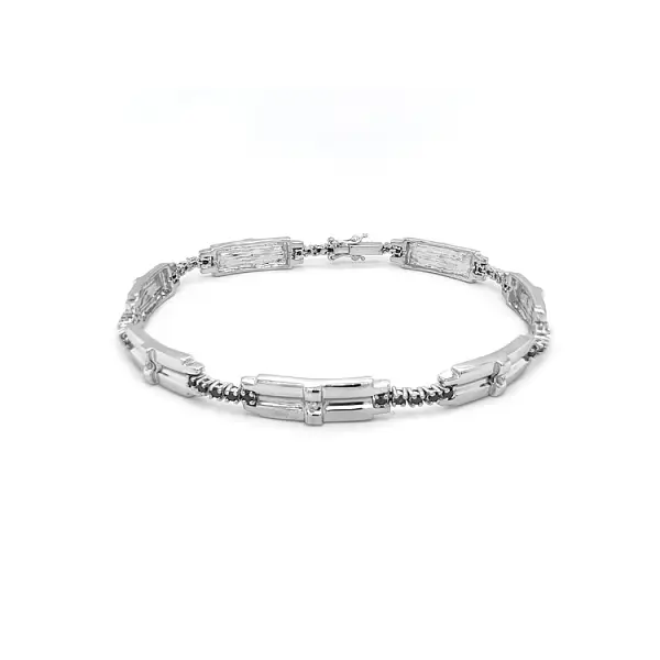 Золотой мужской браслет с черными бриллиантами