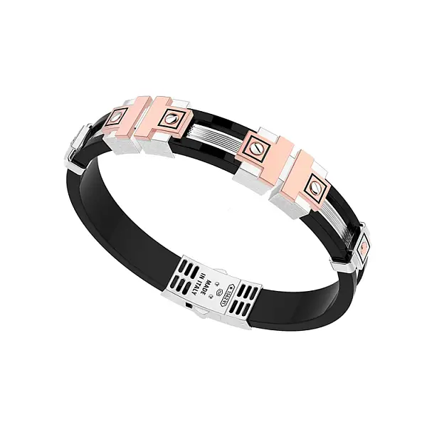 Золотой мужской браслет Zancan EB636BR