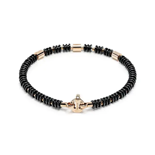 Золотой мужской браслет Baraka с керамикой BR215651