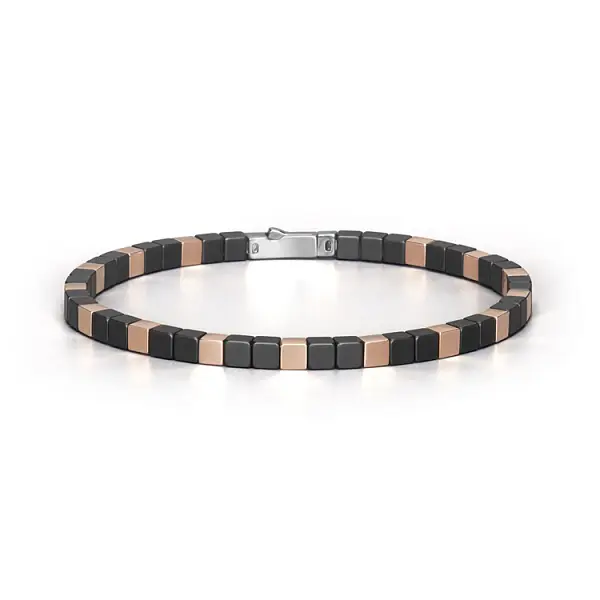 Золотой мужской браслет Baraka с керамикой BR351051