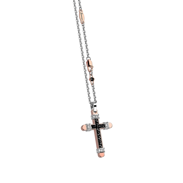 Золотой кулон-крест Zancan EC524RB