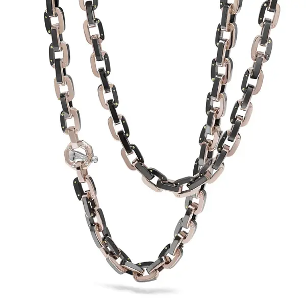 Золотая ременная цепь Baraka с керамикой CG271091