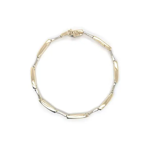 Золотой комбинированный браслет