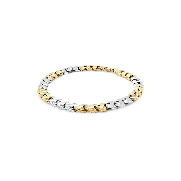 Комбинированный золотой браслет