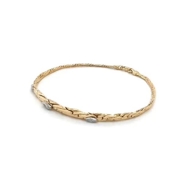 Золотой браслет с цирконами