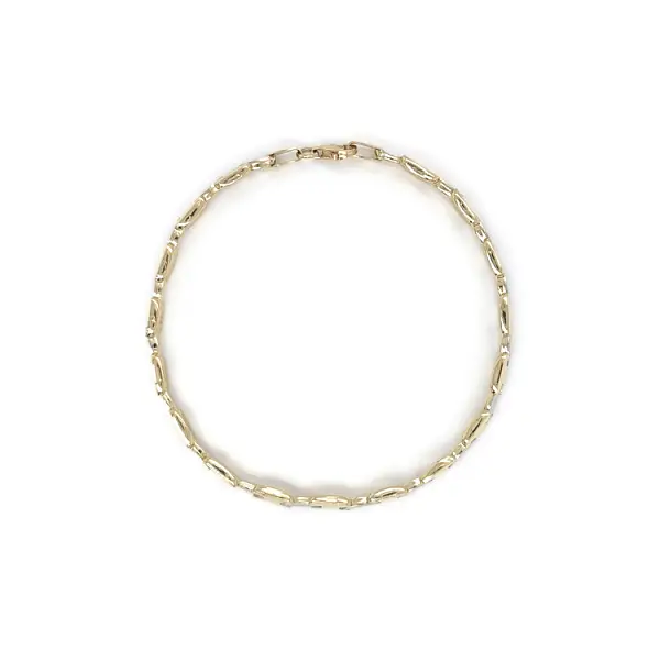 Золотой комбинированный браслет