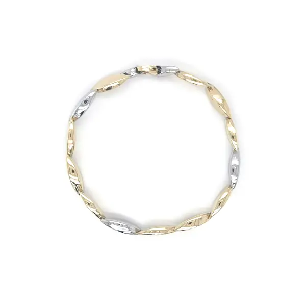 Золотой комбинированный браслет