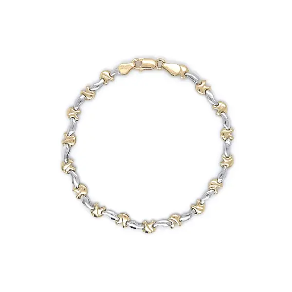 Золотой женский браслет из комбинированного золота