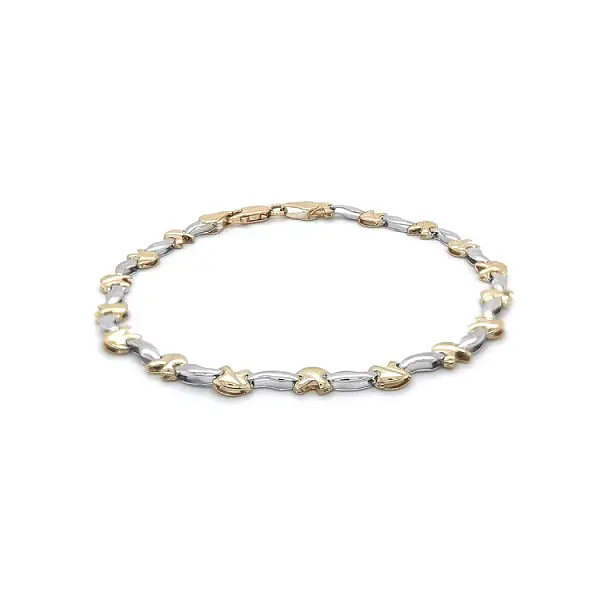 Золотой женский браслет из комбинированного золота