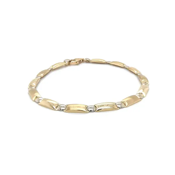 Золотой комбинированный браслет