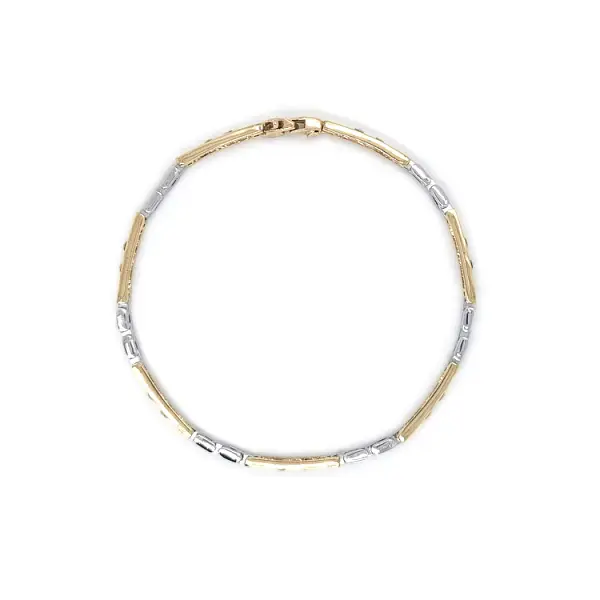 Золотой комбинированный браслет