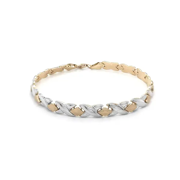 Золотой комбинированный браслет