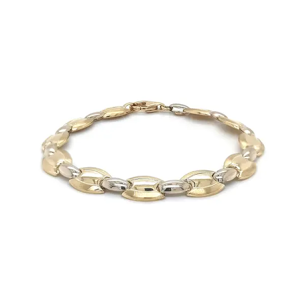 Комбинированный золотой браслет