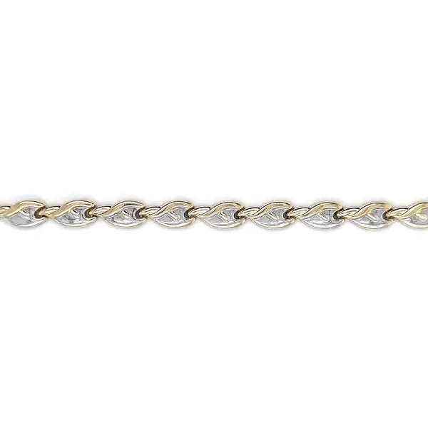 Комбинированный золотой браслет