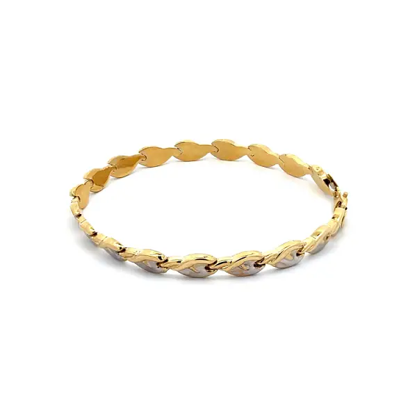 Комбинированный золотой браслет