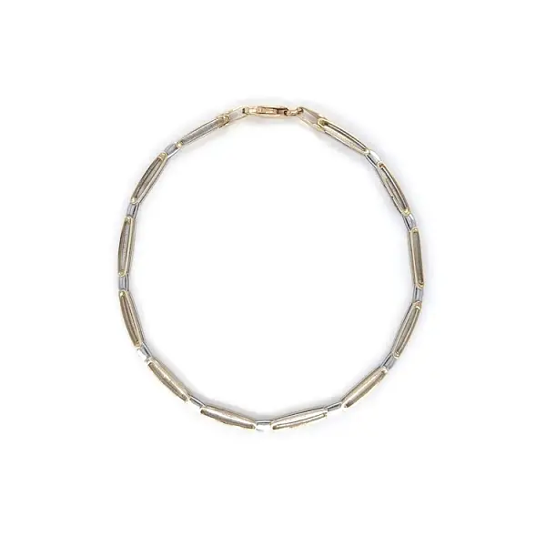 Золотой комбинированный браслет