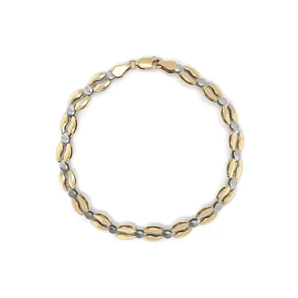 Золотой комбинированный браслет