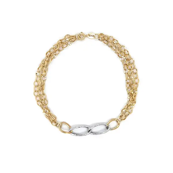 Золотой женский браслет из комбинированного золота