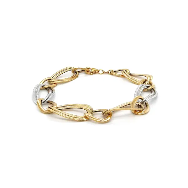 Золотой женский браслет из комбинированного золота